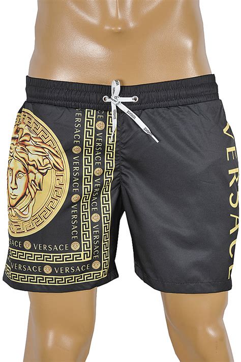 leather shorts versace|versace men's shorts set.